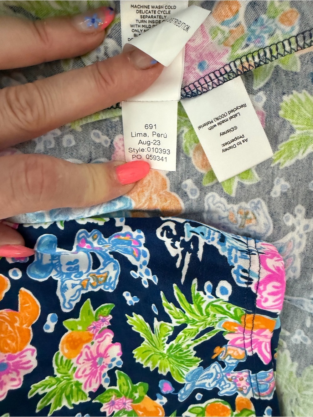 Lilly Pulitzer Disney Navy Floral Sleeveless Romper Dress - Picture 5 of 5